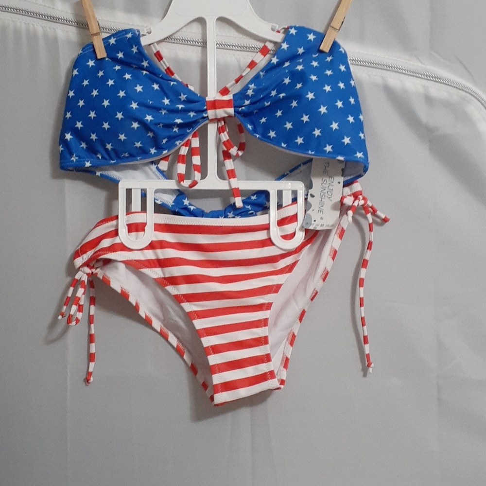 Brand new American flag pattern bathing suit